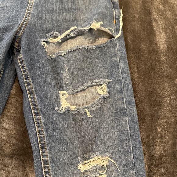 Topshop Moto-Jamie Womens Skinny Jeans-Med Wash Blue-Distressed-W26xL32 - Picture 7 of 15